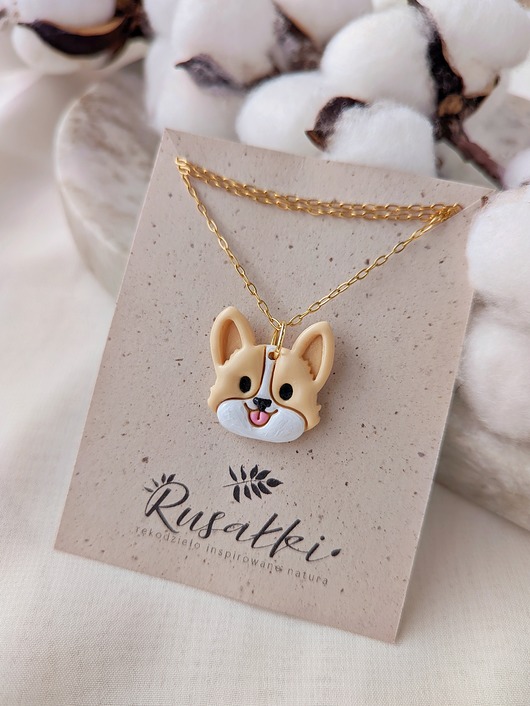wisiory Naszyjnik pies, Wisiorek Corgi / Akita, Uroczy dodatek dla właściciela pieska