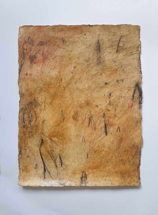 obrazy Abstrakcja Wabi Sabi nr 14, 47x36 cm, pigmenty ziemne, akryl