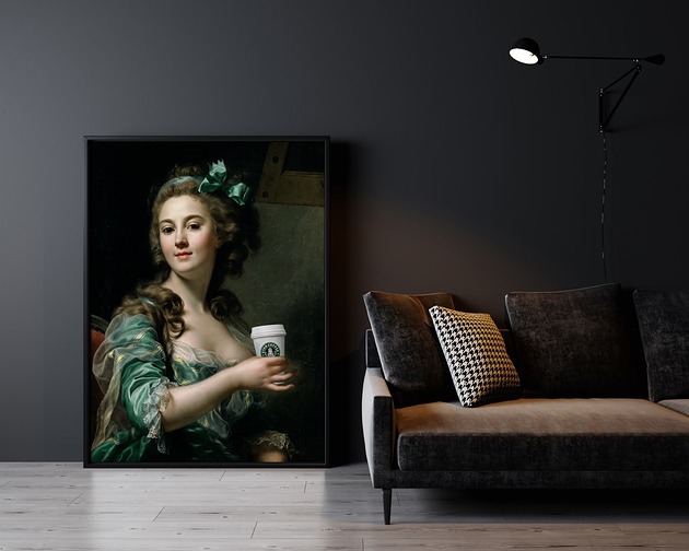 Plakat Lady with coffee  HOG STUDIO