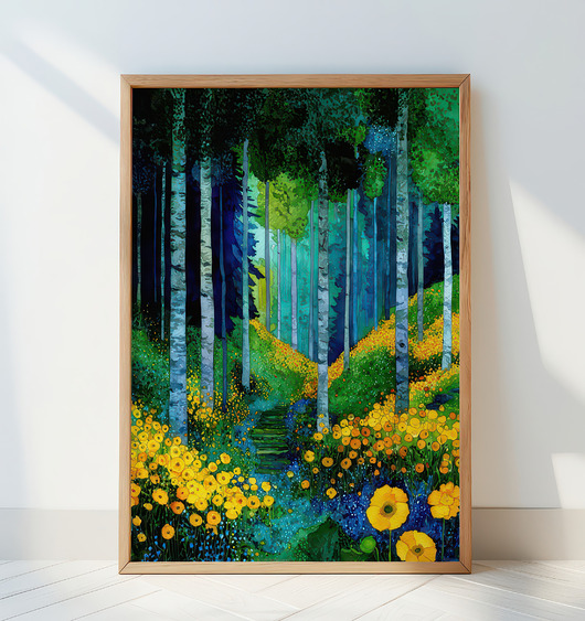 plakaty Grafika na plakacie Las