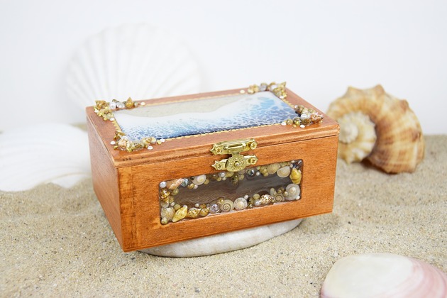 pojemniki na biżuterię Szkatułka morskie wspomnienia 02