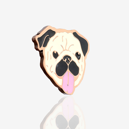 przypinki Pins Mops "Stefan"