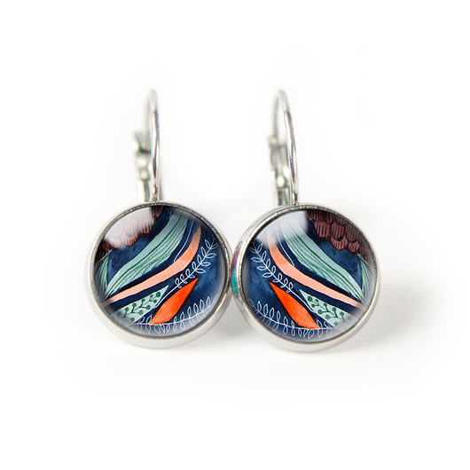 kolczyki szklane GRAS kolczyki wiszące