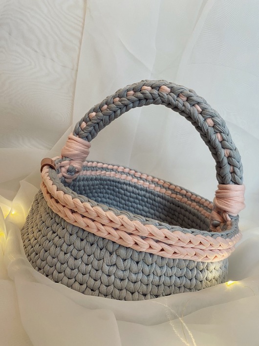 koszyki wielkanocne Koszyk na szydełku