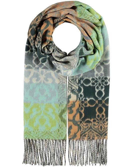 szale damskie Szalik szal Damski duży turkusowy zielony niebieski