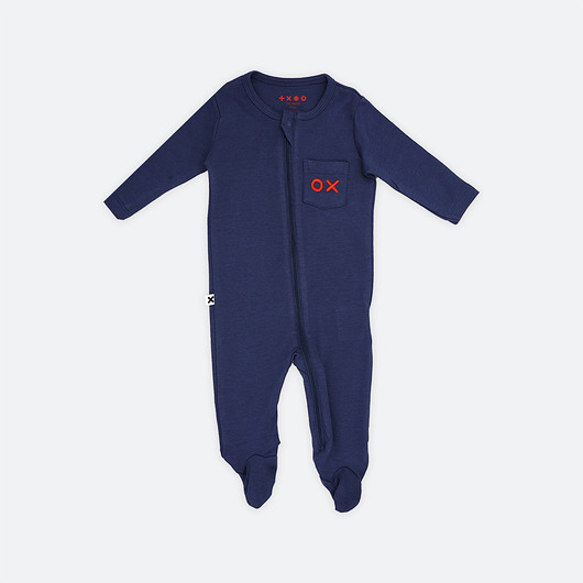 body i śpiochy niemowlęce BASIC ONEPIECE CROWN BLUE BASIC ONEPIECE CROWN BLUE 0-3 M