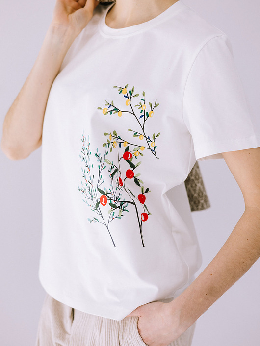 t-shirt damskie T-shirt  FLOW - Citrus White