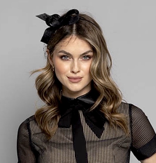 fascynatory Fascynator Petra CZARNY, fuksja,granat ,bordo,czerwony ecru,bialy