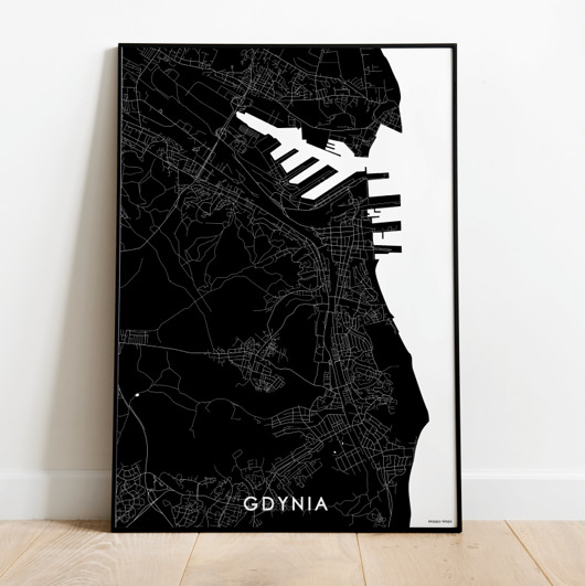 Mapa plakat - Gdynia Mappy Maps