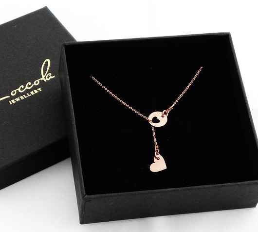 NASZYJNIK SREBRO 925 POZŁACANE RÓŻOWYM ZŁOTEM Coccola JEWELLERY