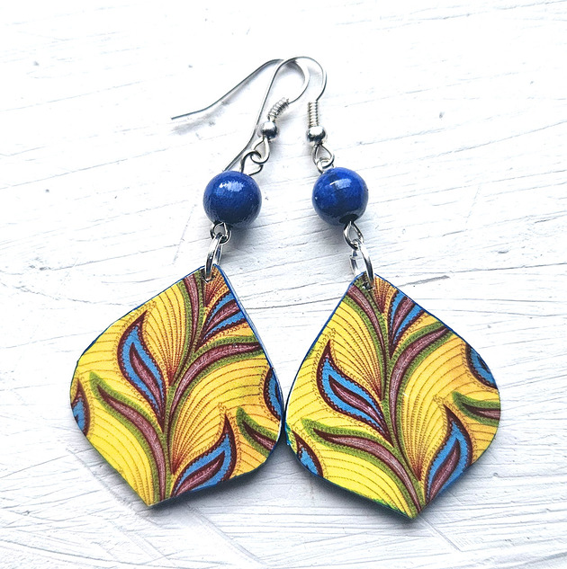 kolczyki drewniane Cieszące oko i ucho