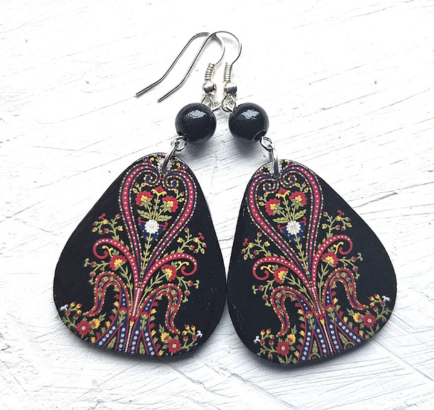 kolczyki drewniane Dobry czas