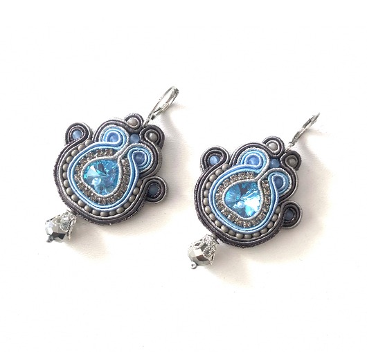kolczyki soutache Sutaszowe kolczyki SKY