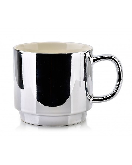 Kubek Porcelanowy Neon Srebrny MIA home