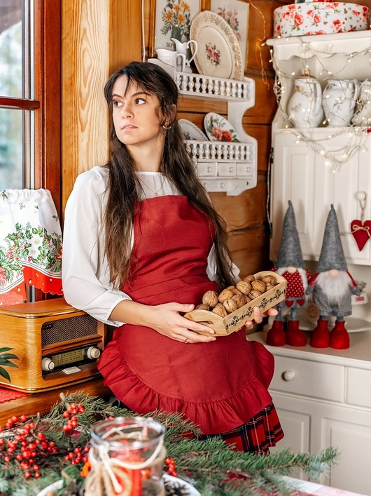 fartuchy kuchenne Elegancki Fartuch Kuchenny damski - PREZENT dla Babci i Mamy
