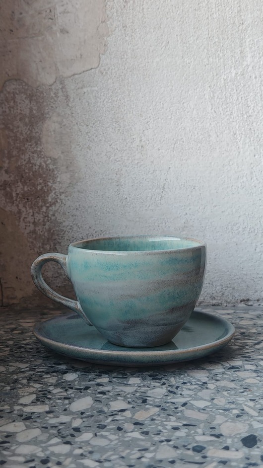 filiżanki Filiżanka z talerzykiem