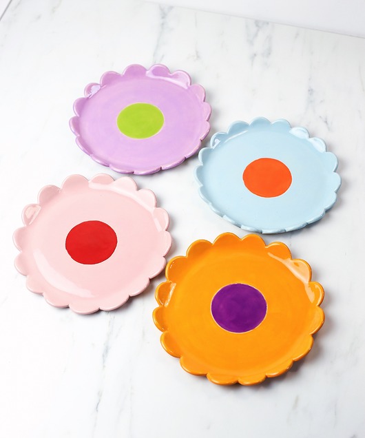 patery i talerze Ceramiczny talerz kwiatek