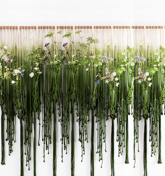 makramy Makrama Flower Wall 2