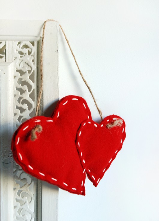 czerwone serca dwa PRINTLOVE