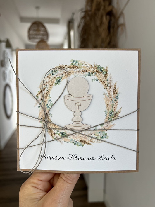 kartki na komunię Najpiękniejsza ręcznie robiona kartka komunijna, prezent