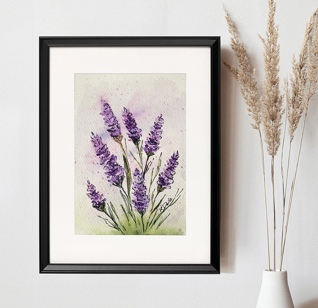 obrazy Akwarela z lawendą