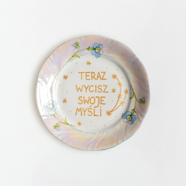 Ozdoby na ścianę Talerz na ścianę - wycisz myśli