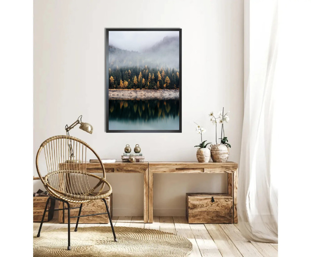 plakaty PLAKAT LAS WE MGLE plakat z lasem MGŁA poster