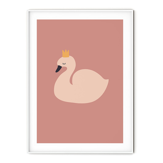 Plakat dla dzieci montessori Łabądź myscandi
