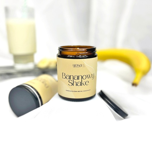 świece zapachowe Świeca Sojowa Bananowy Shake 180 ml