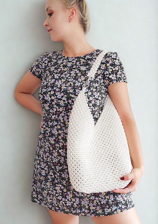 torby na ramię Minimalistyczna makramowa torba Luna