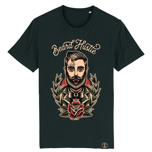 Koszulka czarna męska - unisex - Bear Hustle BeHustle Apparel