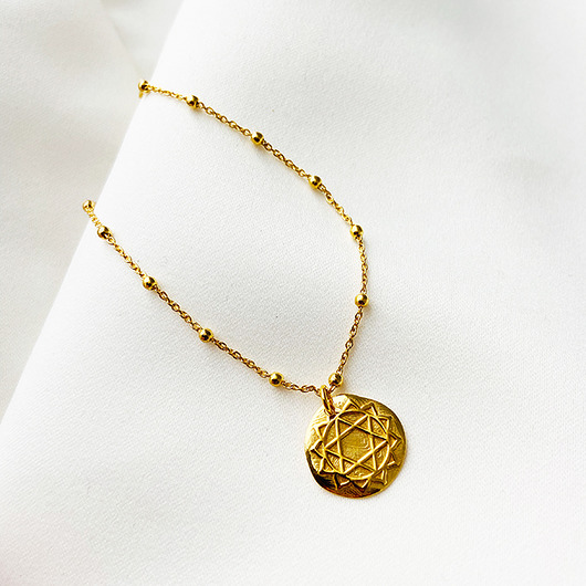 złote naszyjniki Naszyjnik  CZAKRA SERCA Joga, czakry