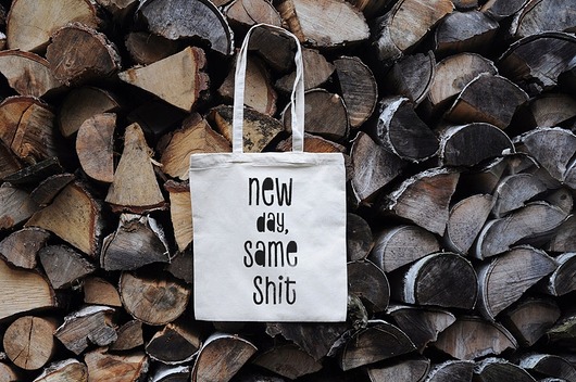 torby na zakupy New day same shit, torba zakupowa