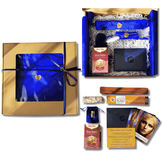 akcesoria do jogi Zestaw do medytacji - Granatowa Głębia Mocy - zestaw prezentowy dla kobiety