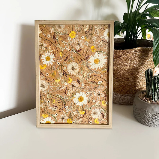 ramki na zdjęcia Beżowe rumianki  obraz w ramce