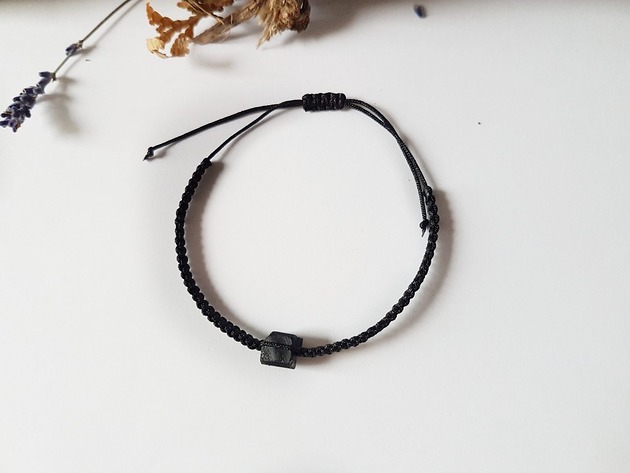 biżuteria męska Męska bransoletka z Czarnym Turmalinem