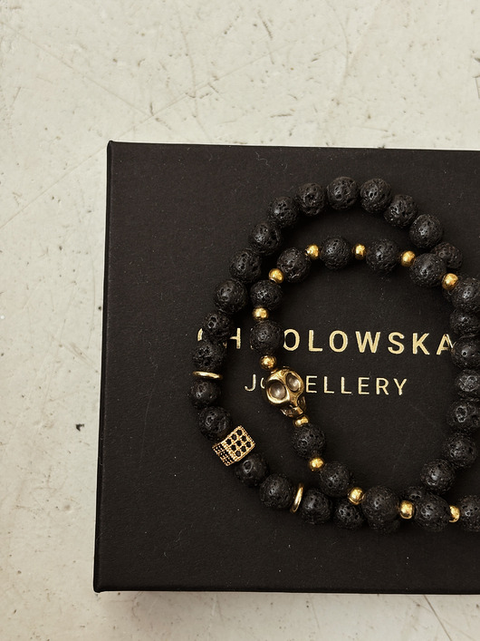 biżuteria męska Zestaw męskich bransoletek Lawa i Hematyt