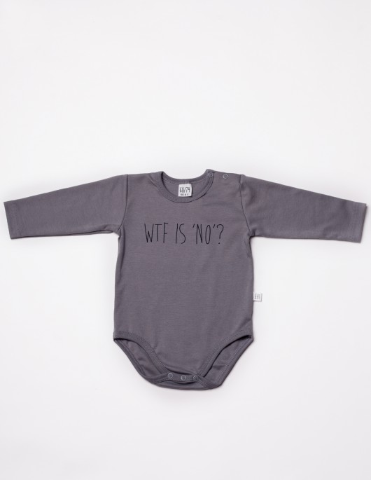 Body WTF is NO? szare długi rękaw Parents for babies