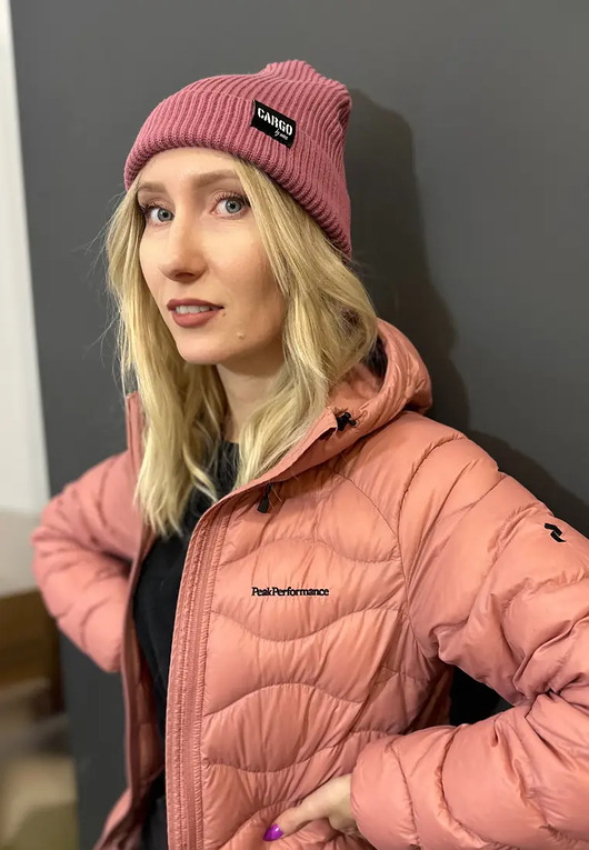 czapki damskie Czapka Beanie Fisherman HIBISCUS ROSE
