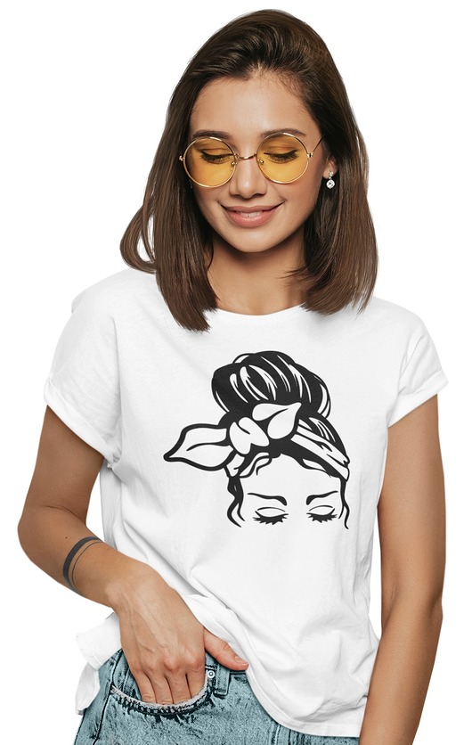 t-shirt damskie koszulka z nadrukiem kobieta