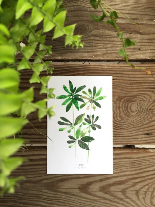 Leaf kartka pocztowa Margo Hupert