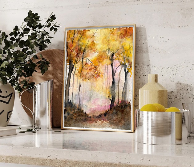 grafiki i ilustracje Las. Plakat