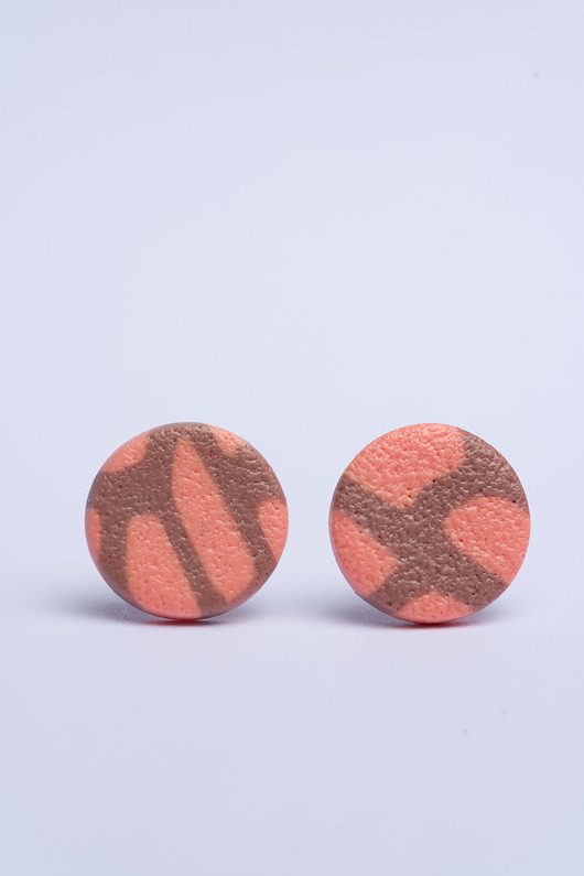 kolczyki z masy plastycznej Pojedyncze sztyfty pastylki