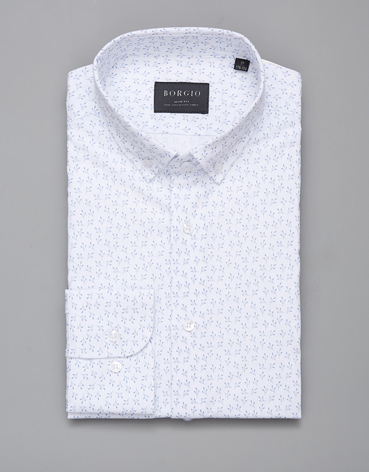 koszule męskie koszula męska dł. rękaw biały slim fit 00265 176/182 38