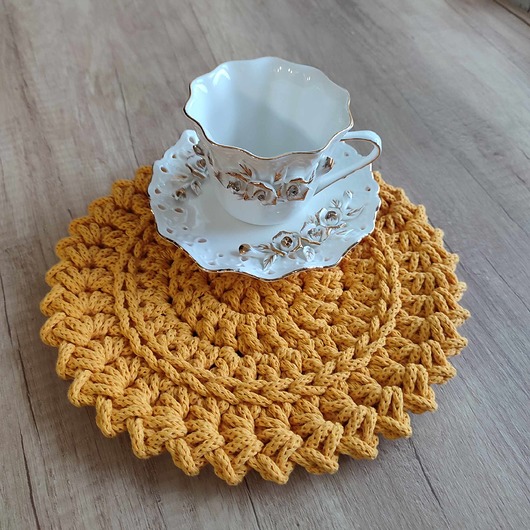 podkładki do kuchni Podkładka boho ze sznurka 26cm