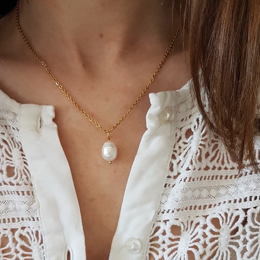 łańcuszek z perłą LEI handmade 