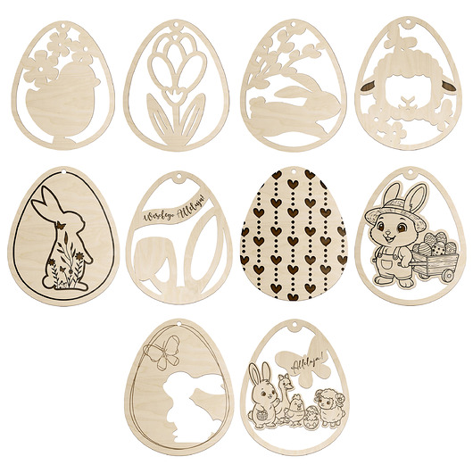 ozdoby wielkanocne Ozdoby Wielkanocne 10 SZTUK Świąteczne Zawieszki Pisanki Jajka do Koszyczka