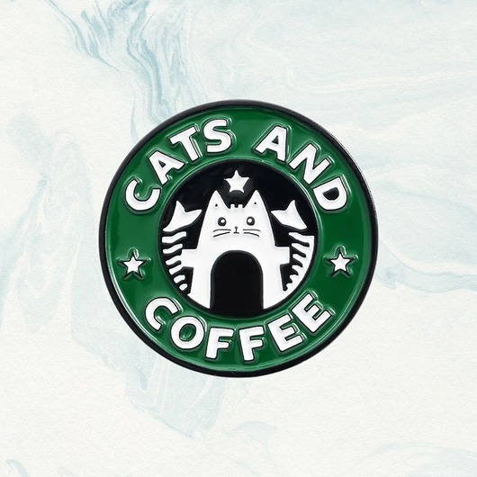 przypinki Przypinka  Cats&coffee