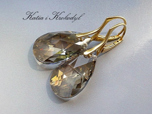 kryształ SWAROVSKI MIGDAŁY SILVER SHADE W ZŁOCIE Katia i krokodyl