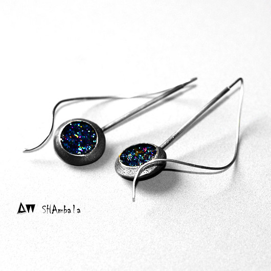 kolczyki wire wrapping kolczyki GLAMOUR